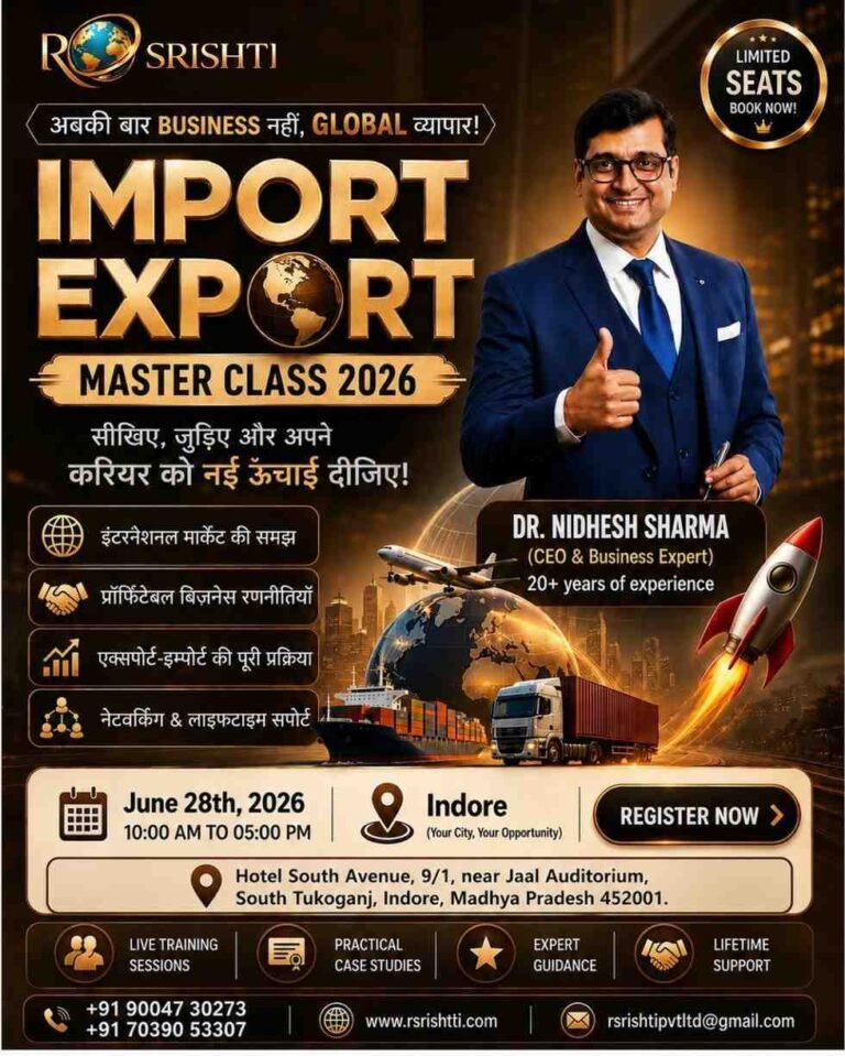 Import Export Master Class 2026 training on global trade and international business